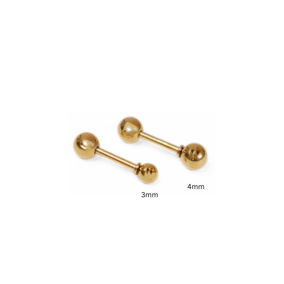 4mm Double ball studs - Silver
