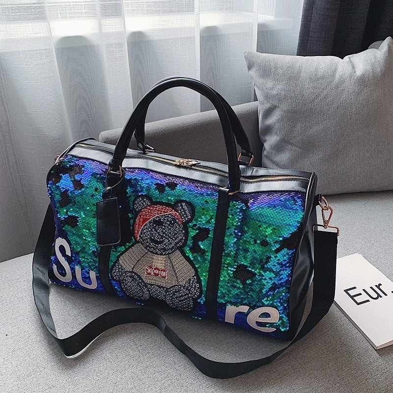 Unisex Cute Animal Pu Leather Waterproof Travel Bags