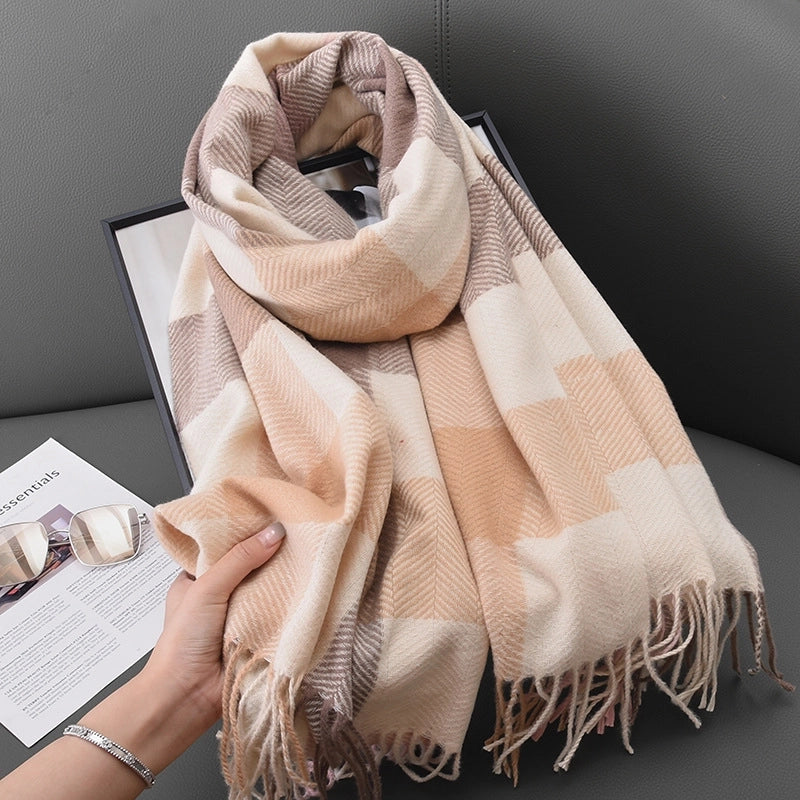 Unisex Modern Style Classic Style Lattice Polyester Scarf