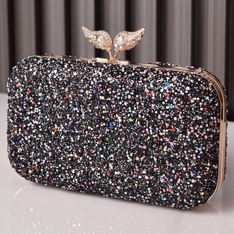 Beaded Sequined Resin Evening Clutch