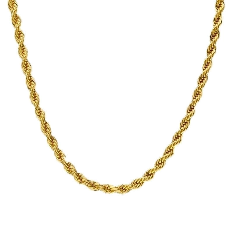 Minimalist Twist Iron Gold Plated Necklace 1 Piece
