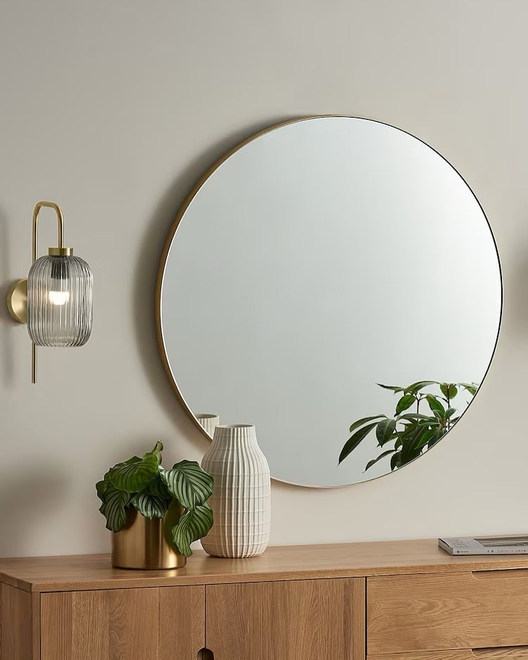 Ribbed Glass Globe Wall Light