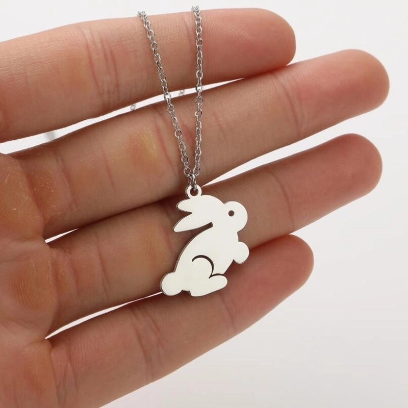Minimalist Animal 201 Stainless Steel 18K Gold Plated Hollow Out Stainless Steel Necklaces