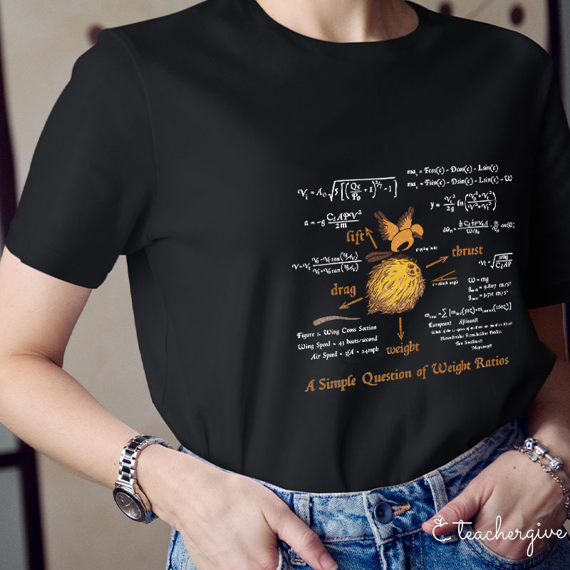 A Simple Question Of Weight Ratios Teacher T-Shirt