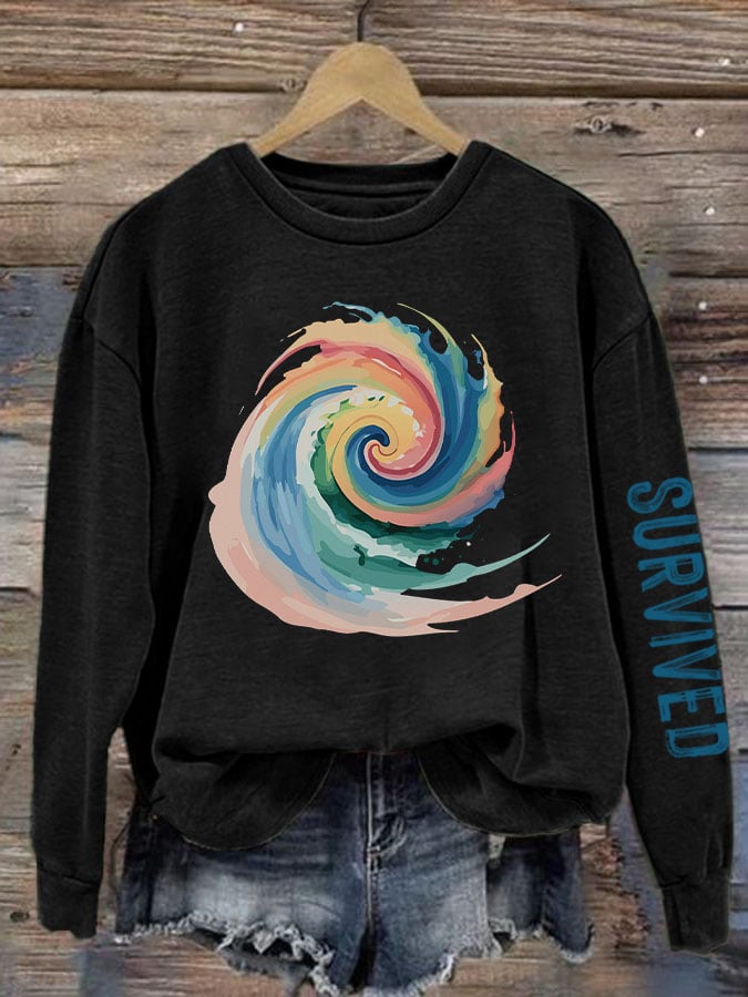 Women'S Southeast Strong Hurricane Helene Survied Print Sweatshirt