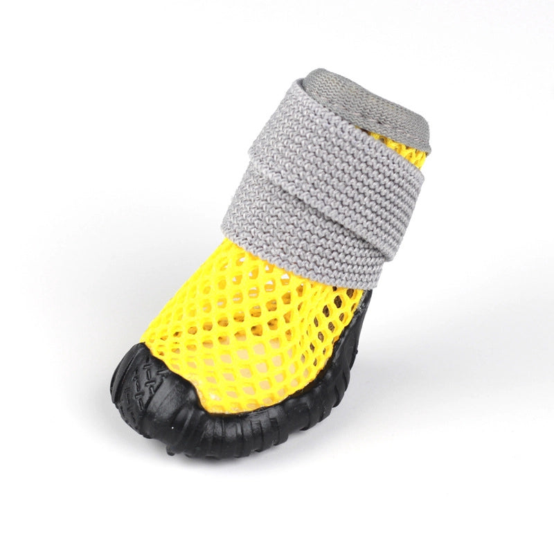 Pet Small Dog Teddy Bear Chenari Dog Shoes Mesh Hollow Breathable Elastic Soft Sticky