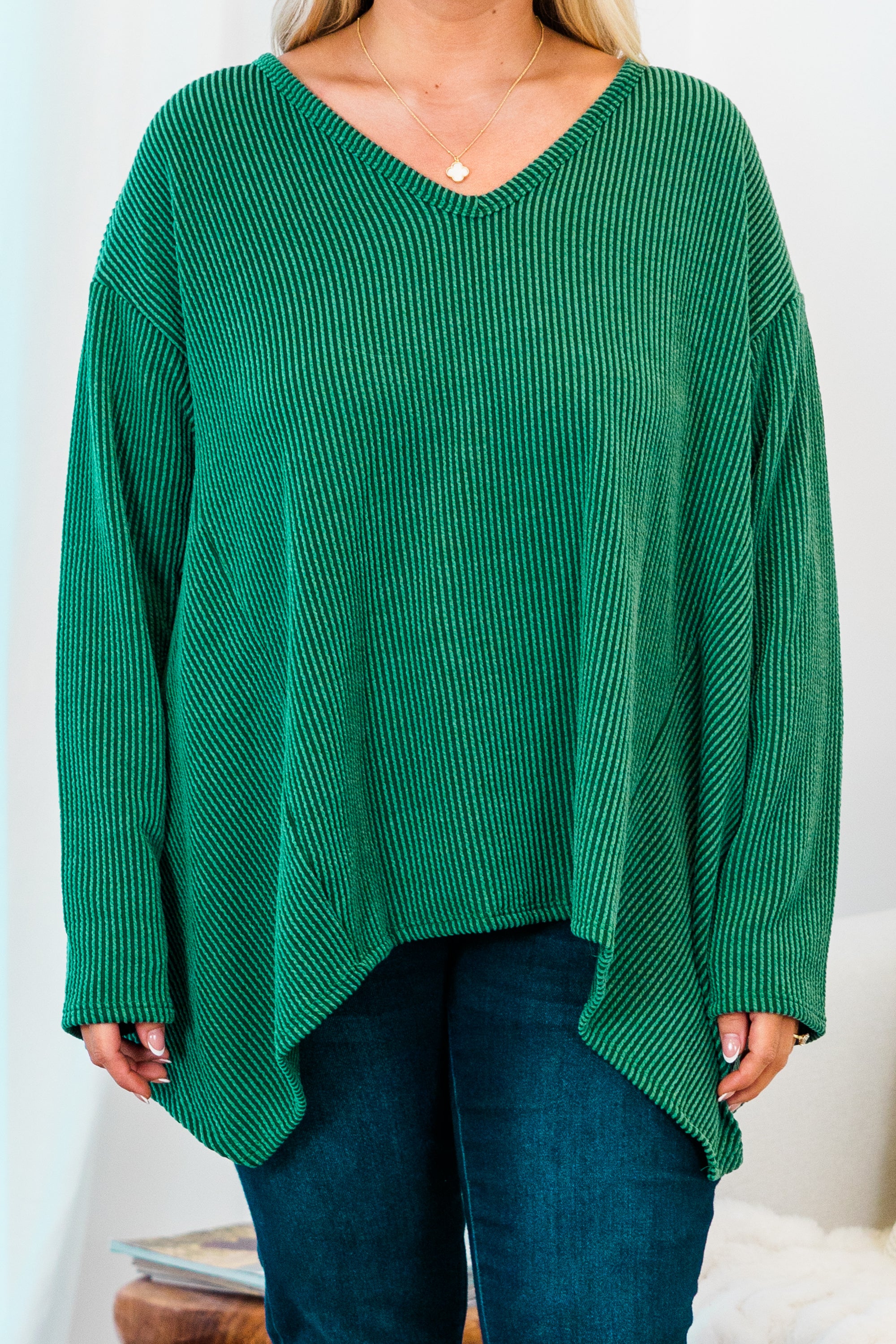 Feel The Same Way Sweater. Hunter Green