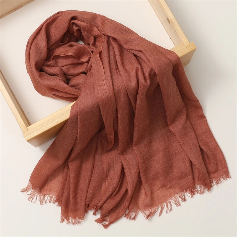 Women's Basic Solid Color Polyester Scarf