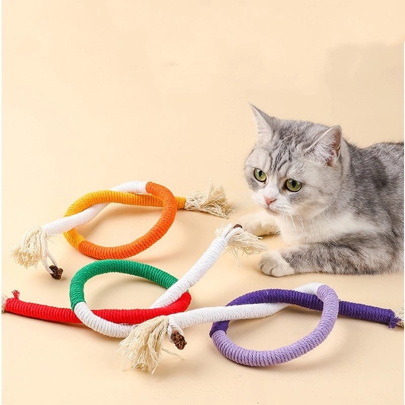 Minimalist Classic Style Cotton Rope Color Block Pet Toys