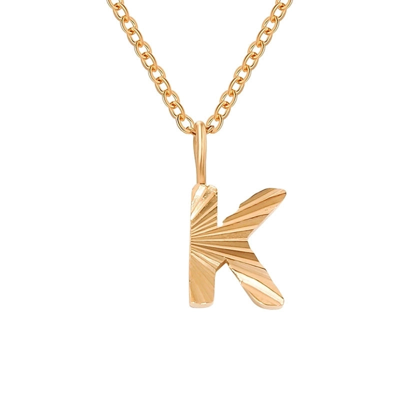 Minimalist Letter Stainless Steel Pendant Necklace In Bulk