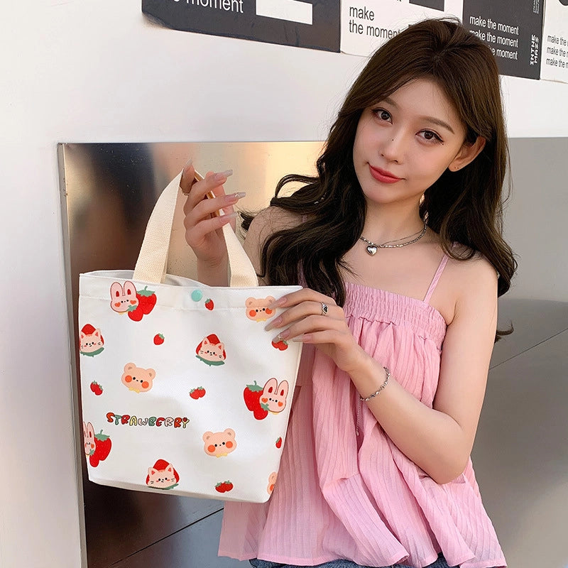 Women's Small Polyester Cartoon Cute Classic Style Square Buckle Handbag