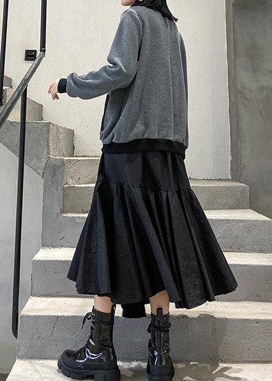 fashion asymmetric women skirts elastic waist ruffles skirts