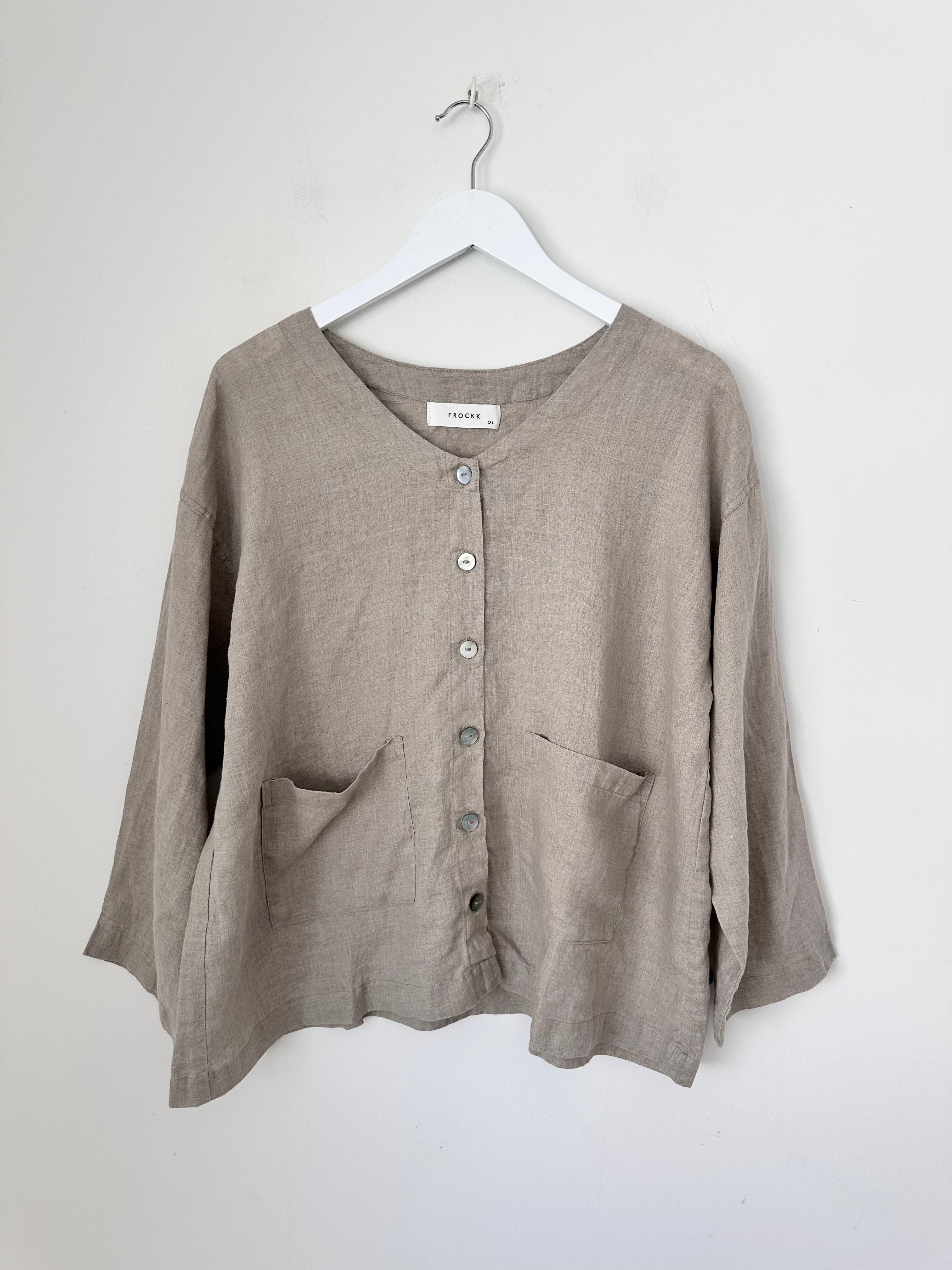 jamie jacket -natural linen
