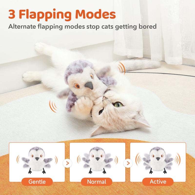 Rechargeable. Interactive Cat Exercise Toys. Lifelike Bird