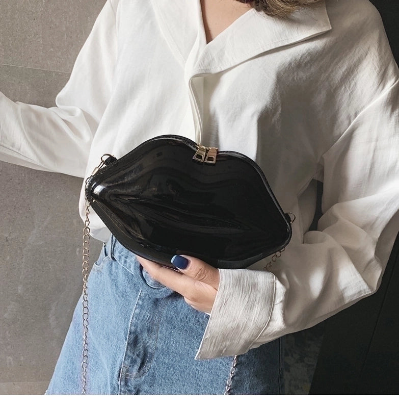 Women's Small Pu Leather Streetwear Chain Bag