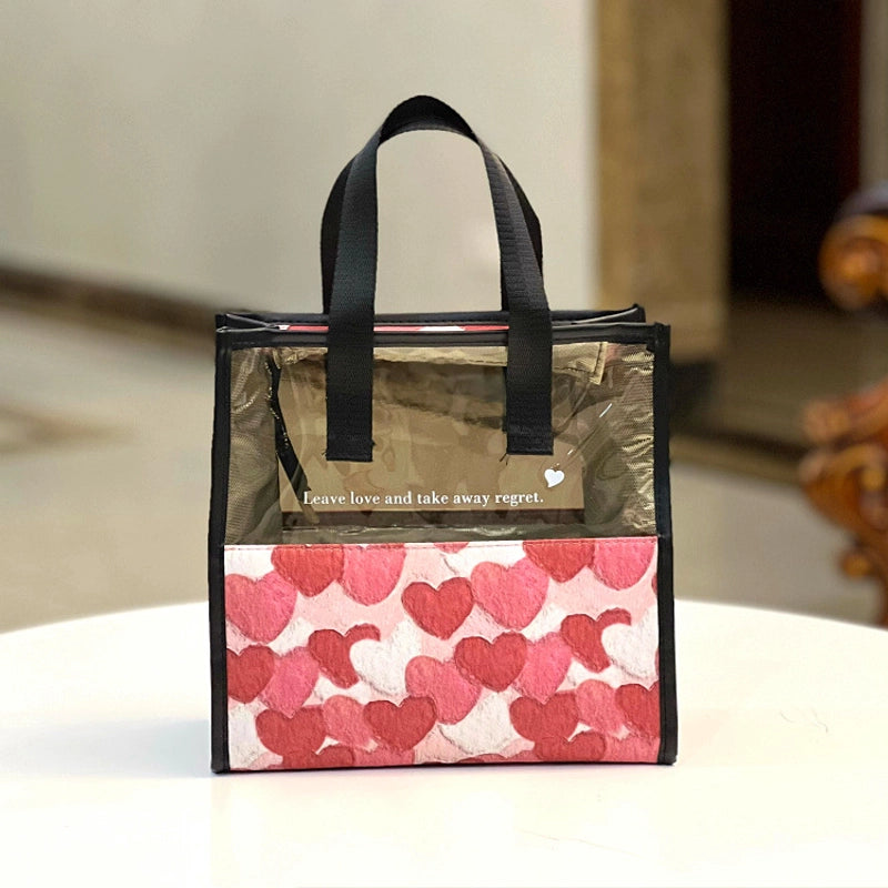 Translucent Portable Waterproof Cosmetic Bag Toiletry Bag Portable Cosmetic Bag Hand Bag For Women