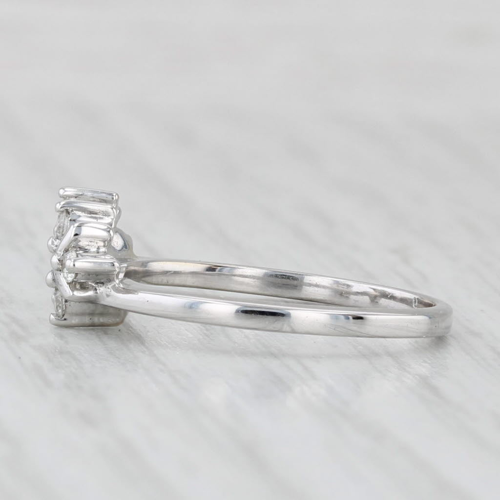 0.12ctw Diamond Ring Jacket Guard 14k White Gold Wedding Band Size 6