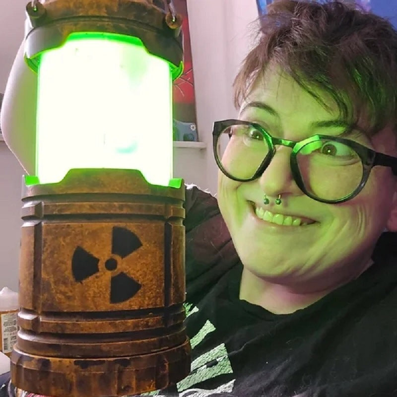 Nuclear Reactor Lantern Night Light  Industrial Sci-Fi Aesthetic