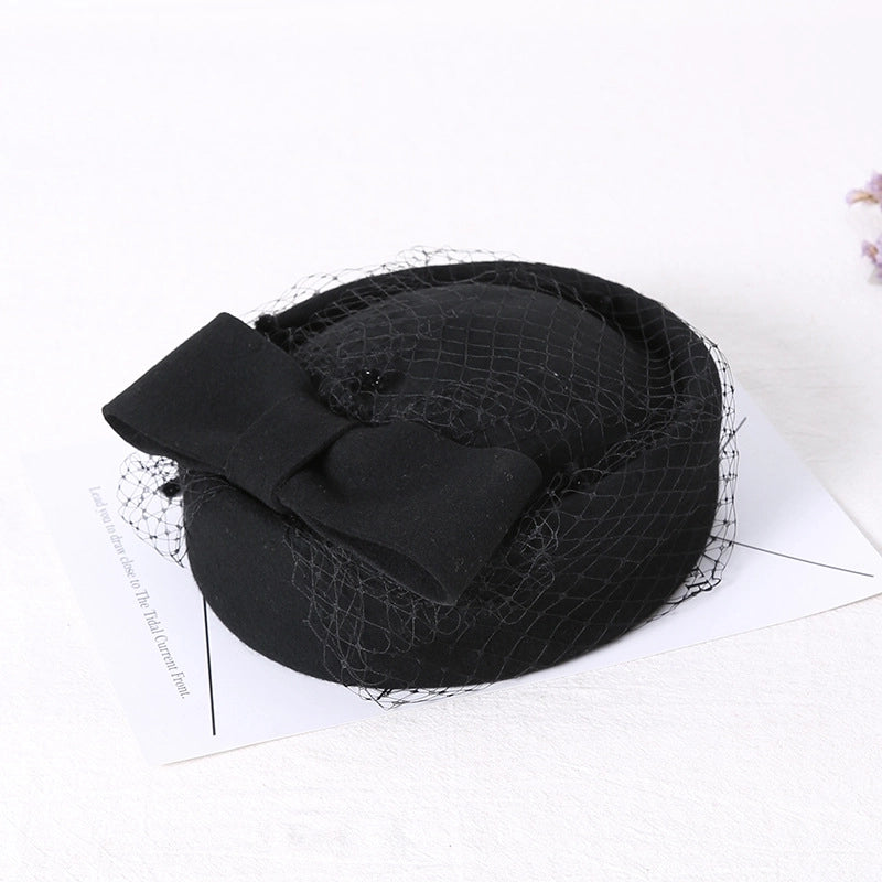 Women's Minimalist Solid Color Flowers Eaveless Fedora Hat