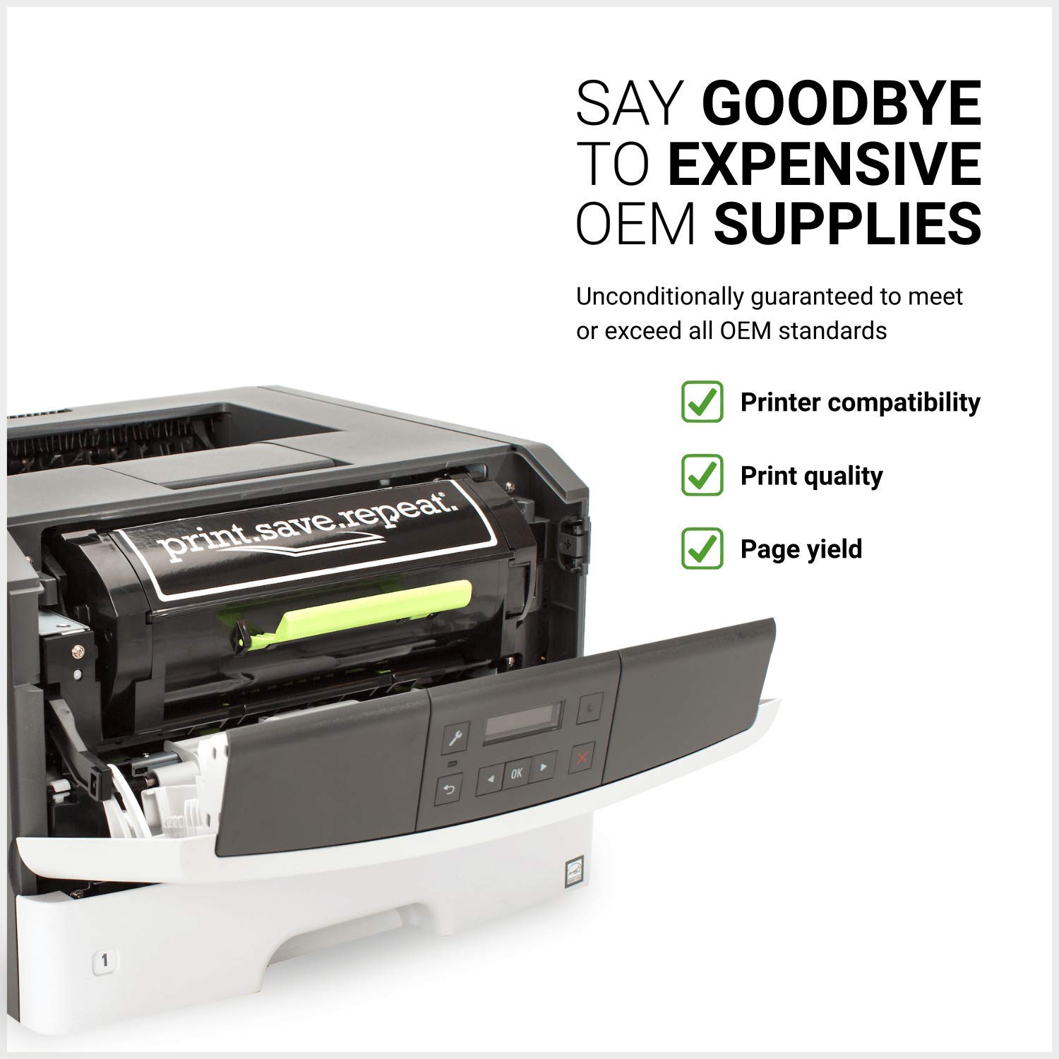 Print.Save.Repeat. Lexmark 58D1H00 High Yield Remanufactured Toner Cartridge for MS725, MS821, MS822, MS823, MS824, MS825, MS826, MX721, MX722, MX725, MX822, MX824, MX826 Laser Printer [15,000 Pages]