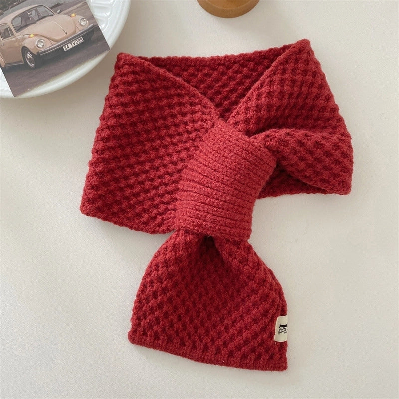 Women's Minimalist Solid Color Polyester Scarf