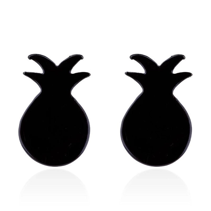 Minimalist Letter Cat Elephant Stainless Steel Plating Hollow Out Ear Studs 1 Pair