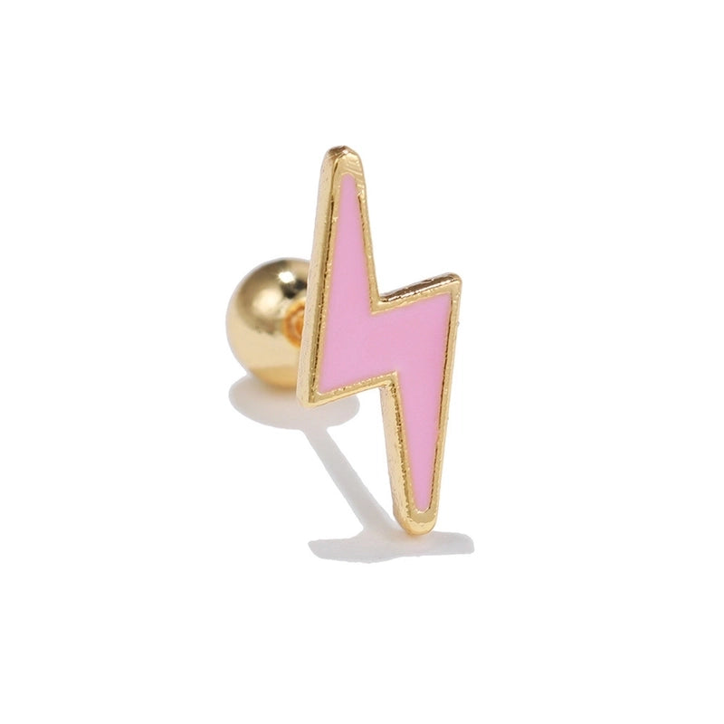 Ear Cartilage Rings & Studs Minimalist Star Brass No Inlaid