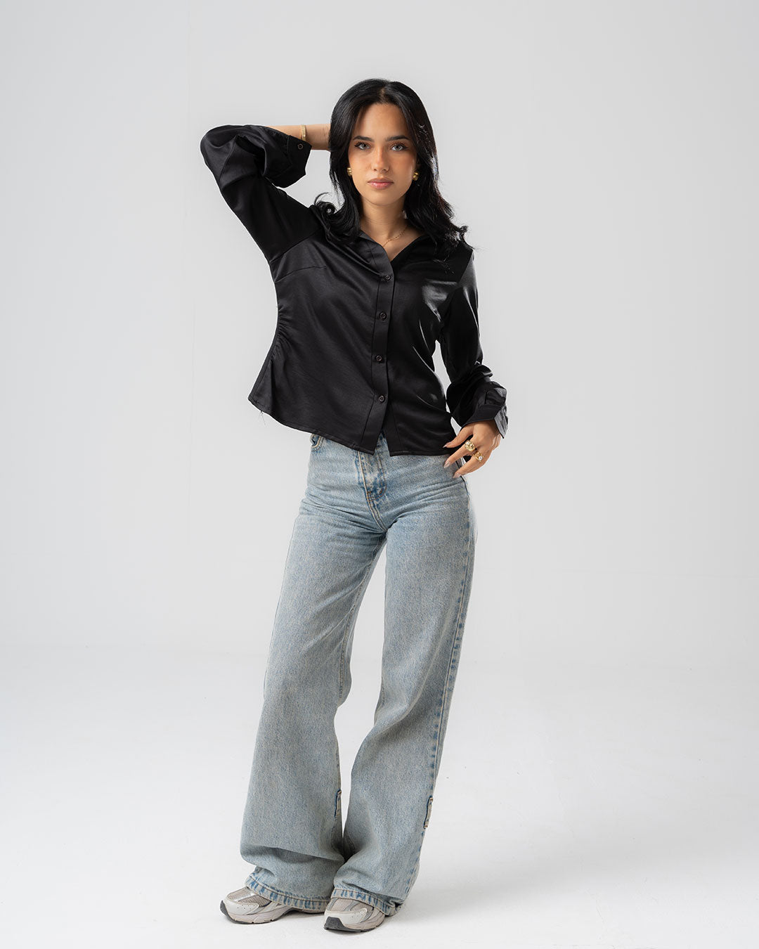 Women's Plain Long Sleeve Blouse