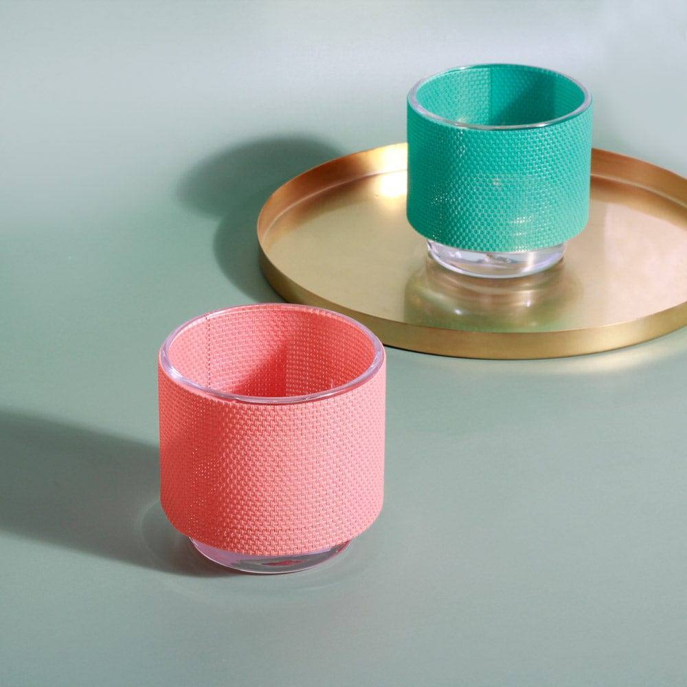 Colorata Tealight Holder with Cover - Coral