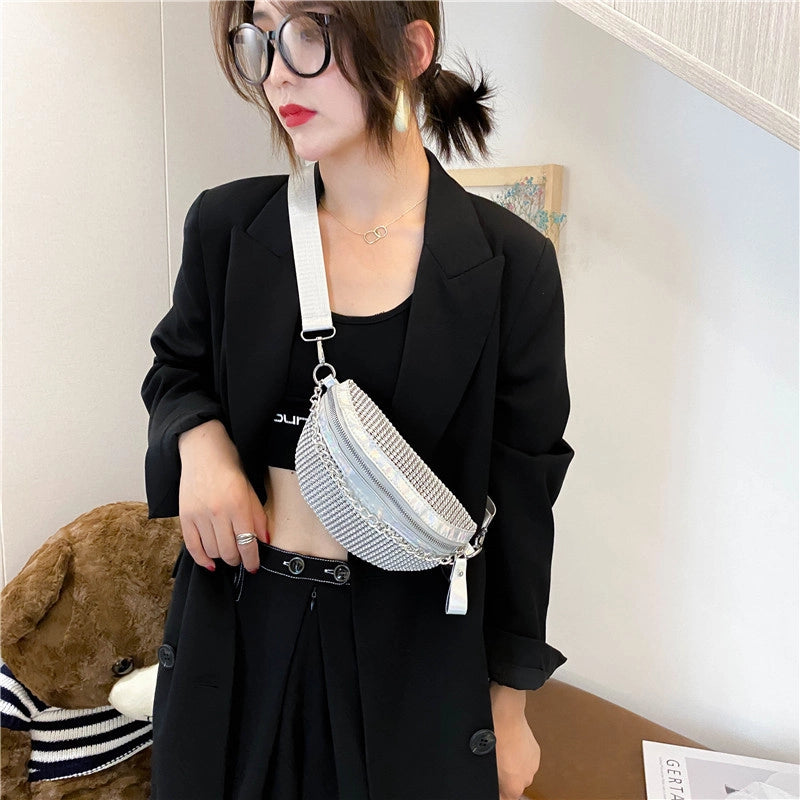 Women's Basic Classic Style Geometric Pu Leather Waist Bags