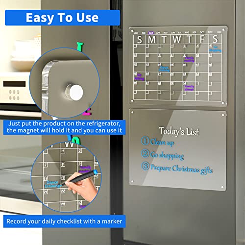 📆Magnetic Schedule Planner For Fridge【Permanently reusable】