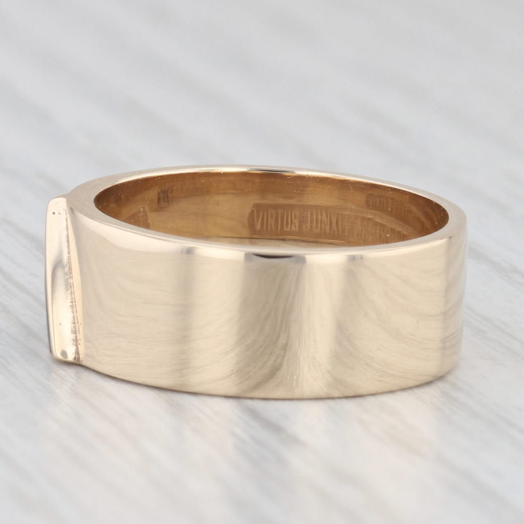 Raised 14th Degree Yod Signet Ring 10k Yellow Gold Masonic Scottish Rite Band