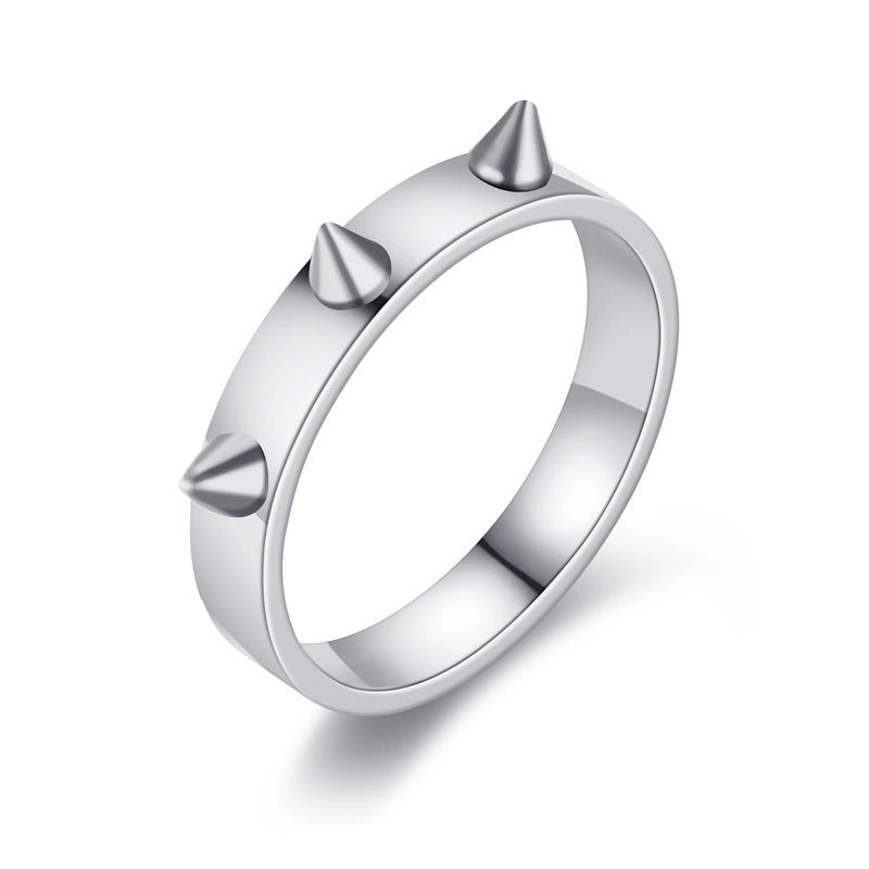 Minimalist Geometric Titanium Steel Rings