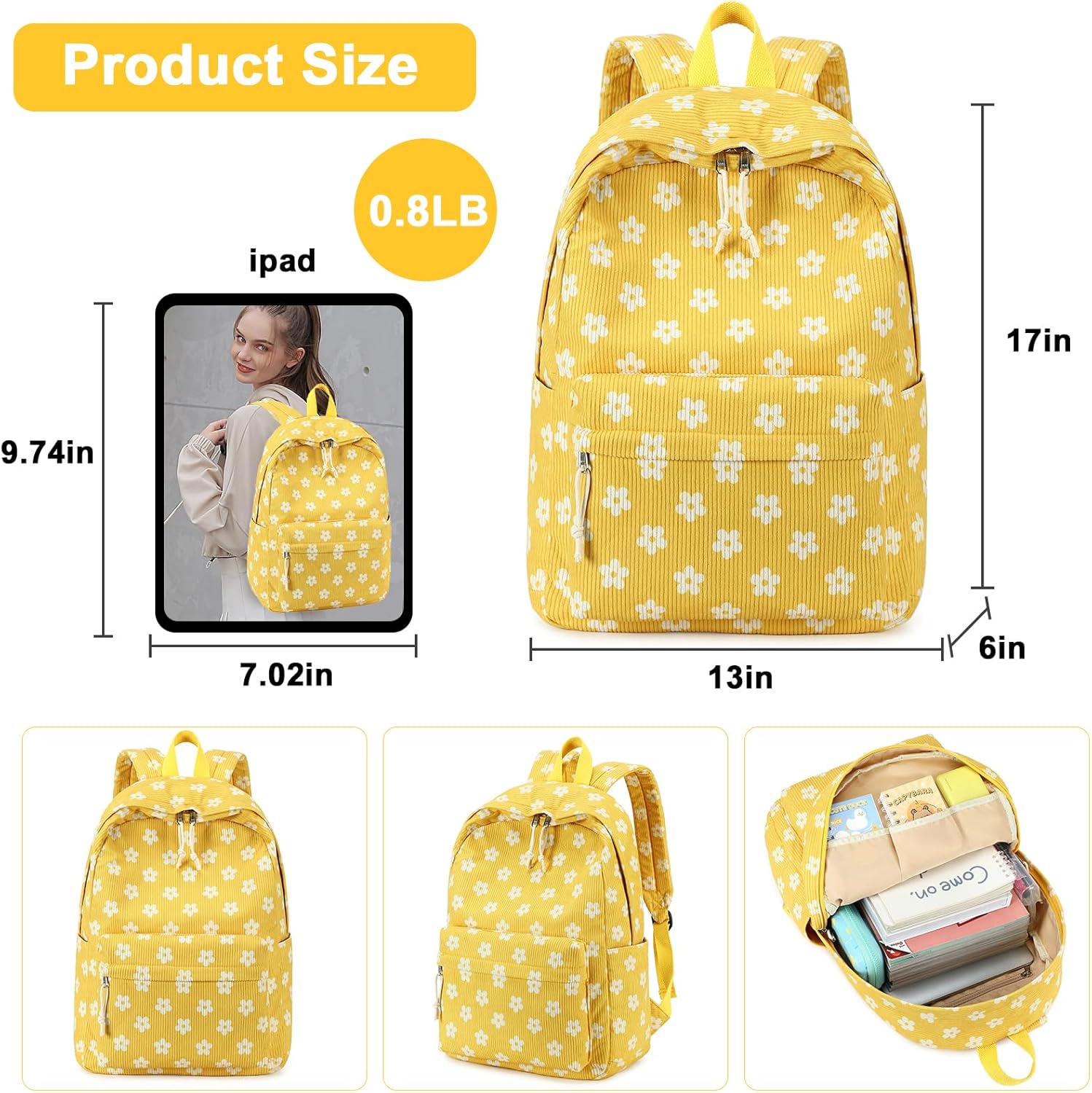 Bluboon School Backpack Teens Girls Boys Kids School Book Bags with Lunch Box Pencil Bag