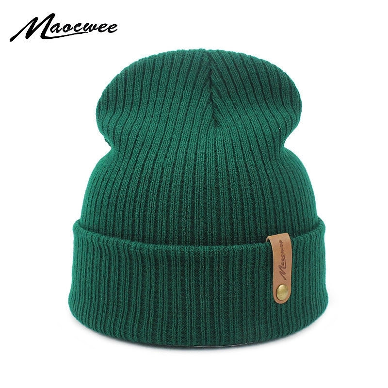Hat Men's And Women's Autumn And Winter Knitted Wool Brimless Hat Pullover Hat Warm Fashion Adult Hat Hat
