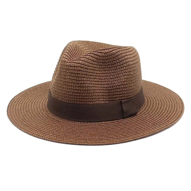 Unisex Minimalist Solid Color Flat Eaves Fedora Hat