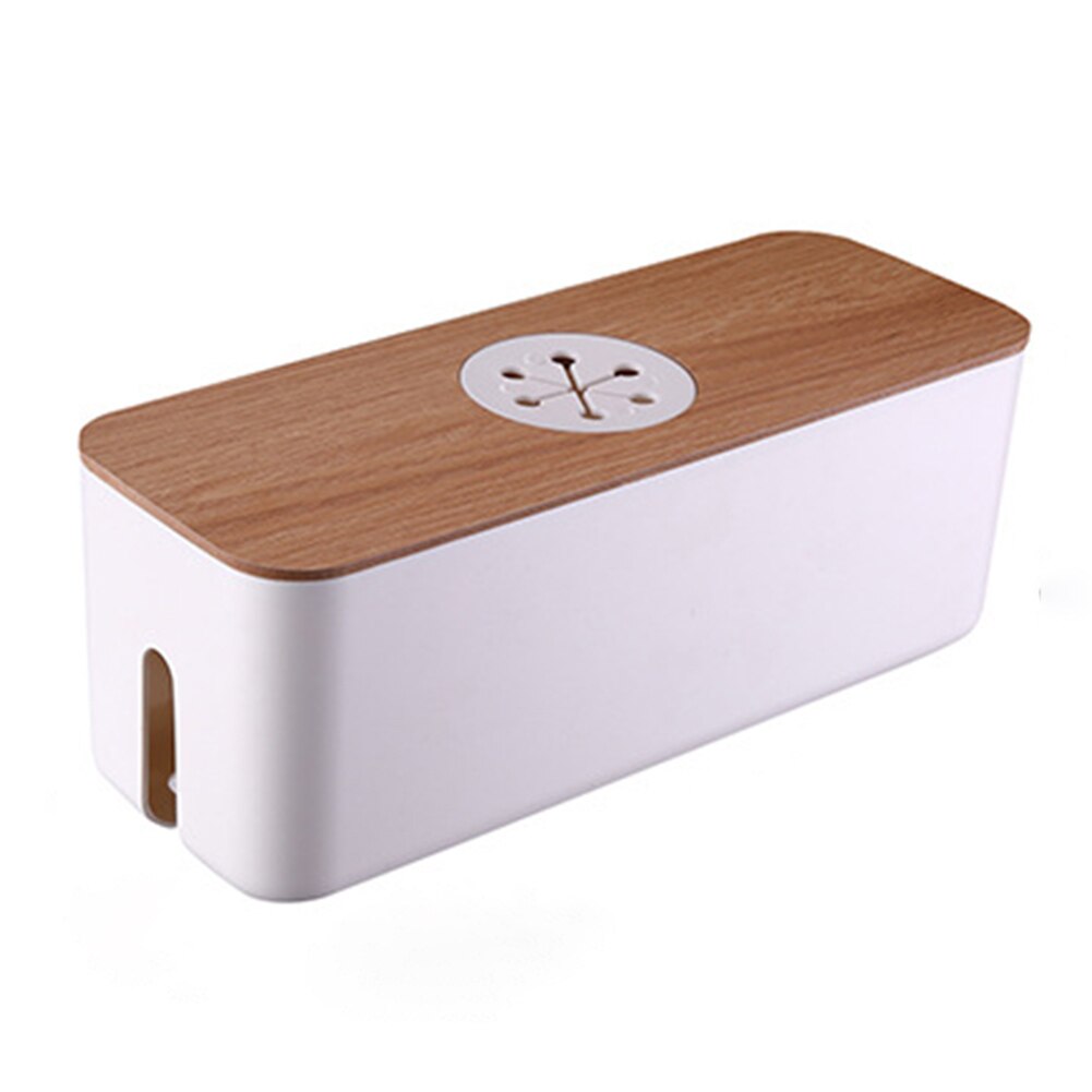 Wooden Cord Organizer Box