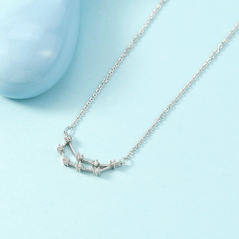 Minimalist Constellation Copper Plating Inlay Zircon Necklace