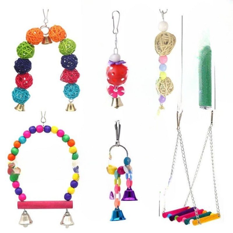 8Pcs Pet Bird Toy
