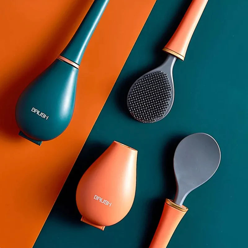 Silicone toilet brush ( wall mounted )