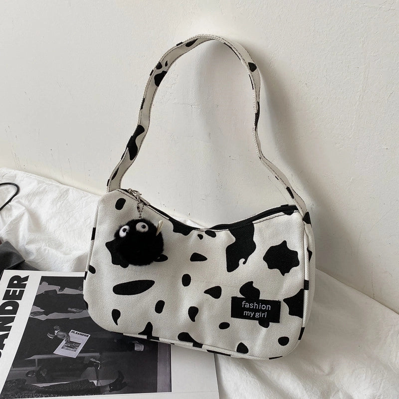 This Year's Popular Small Bag Women's Autumn  New Fashion Canvas Messenger Bag Versatile Handheld Shoulder Underarm Bag