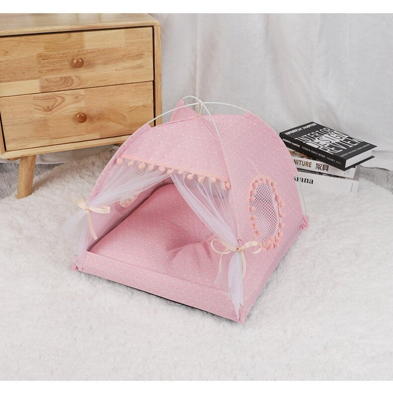 Foldable Cat Kennel Tent Bed