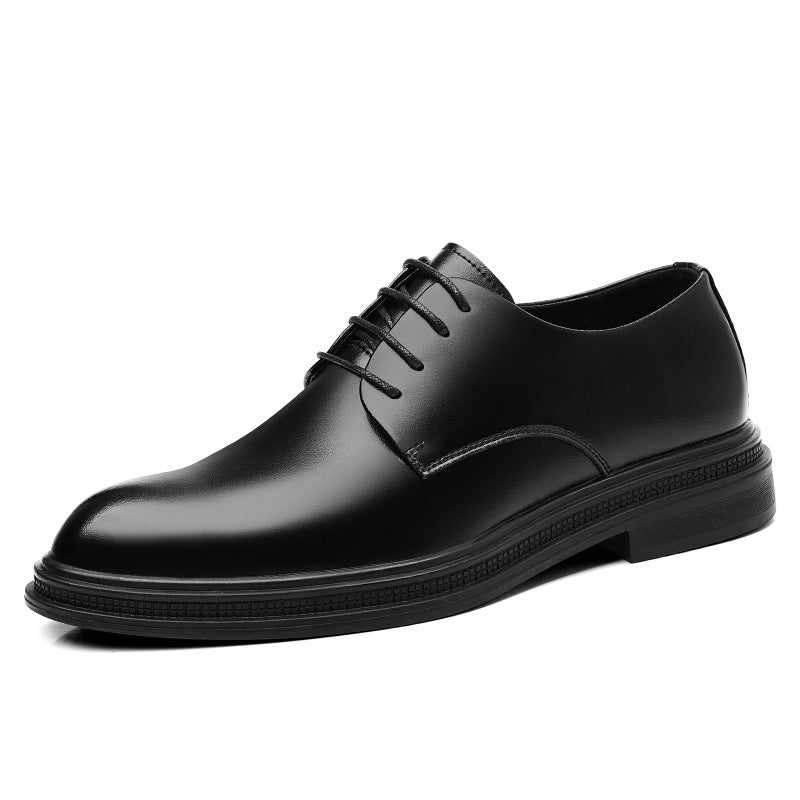 Men's Leather British Style Pointed Casual Shoes