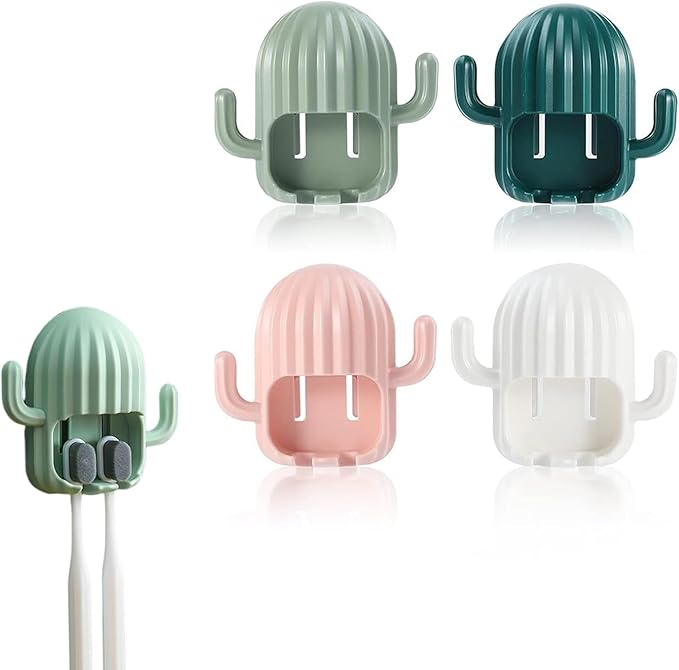 Wall Mounted Cactus Toothbrush Holder