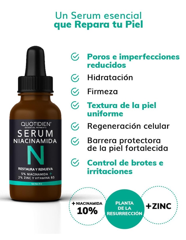 Kit Serum Vitamina C + Suero Acido Hialuronico + Niacinamida Skin Care Hidratante Facial Quotidien