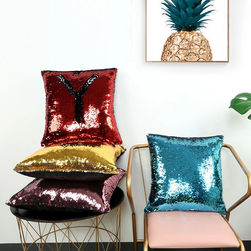 Minimalist Solid Color Sequin Pillow Cases Couch & Sofa Decor