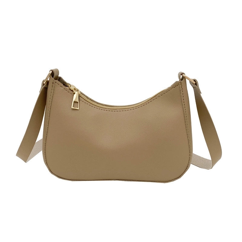 Women's Medium Pu Leather Solid Color Elegant Square Zipper Square Bag