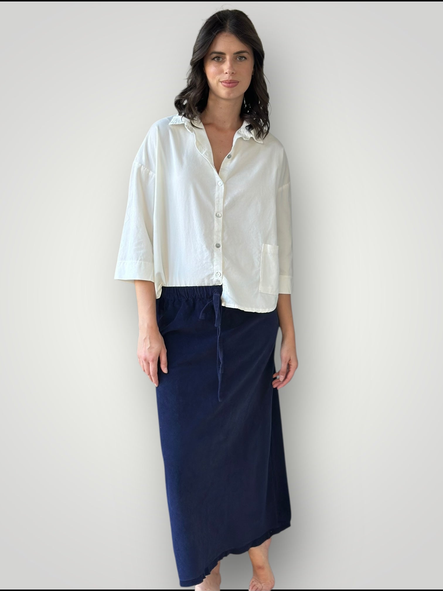 anthea skirt-indigo cord