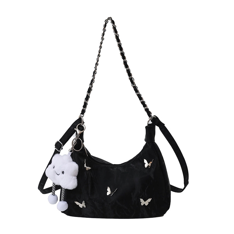Women's Pu Leather Solid Color Streetwear Square Zipper Shoulder Bag Underarm Bag