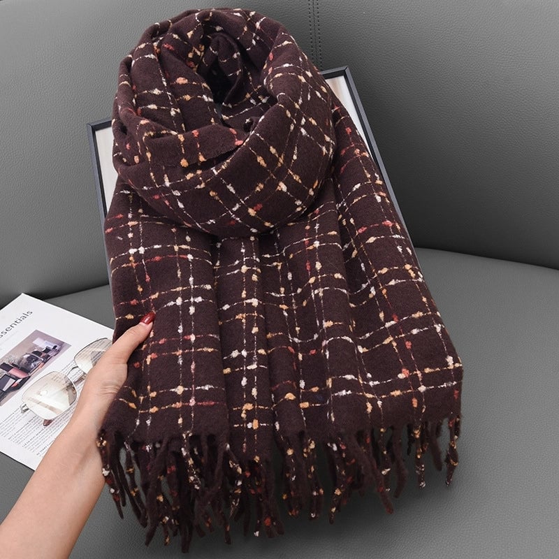 Women's Modern Style Classic Style Lattice Polyester Scarf
